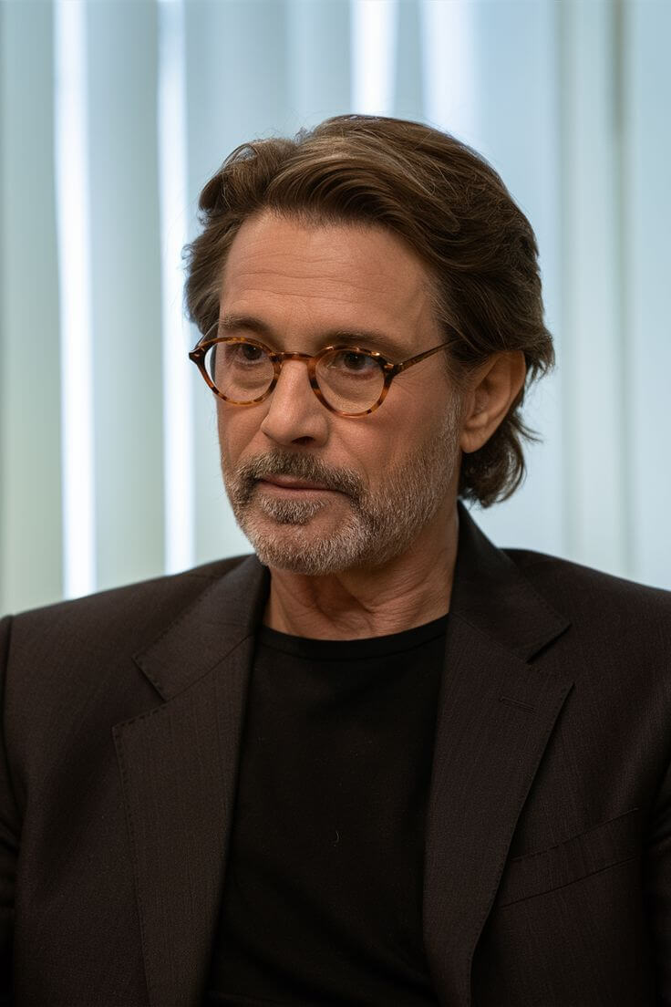 Medium Length Sweep Back for men over 50