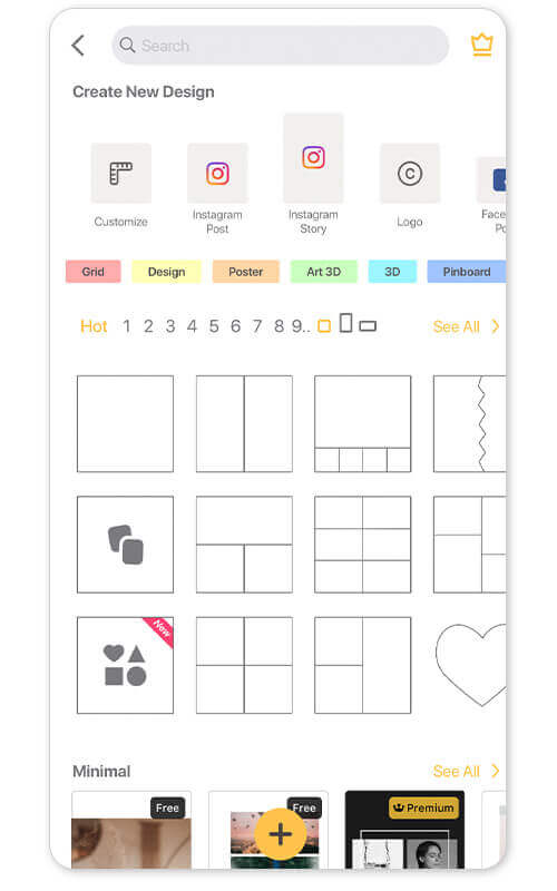 Collage Maker App Interface
