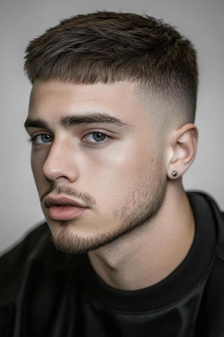 This contains: taper fade, trendsetting hairstyles, spring 2025 trends