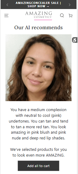 AmazingCosmetics Selfie Quiz