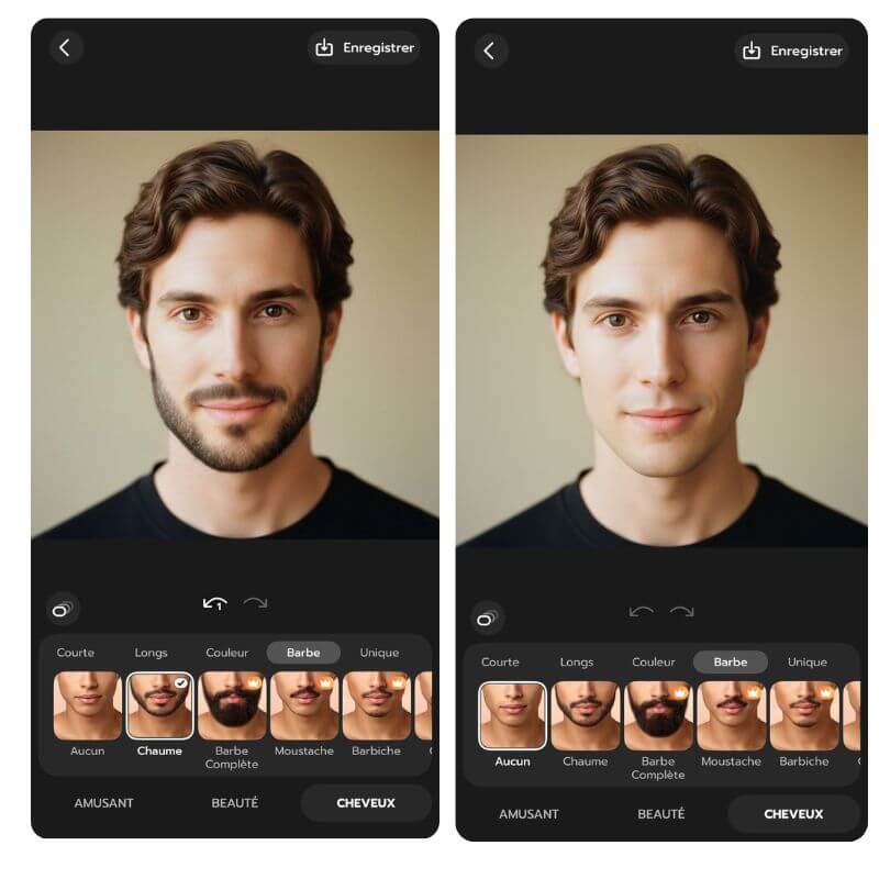 Fcaelab : filtre sans barbe et filtre barbe