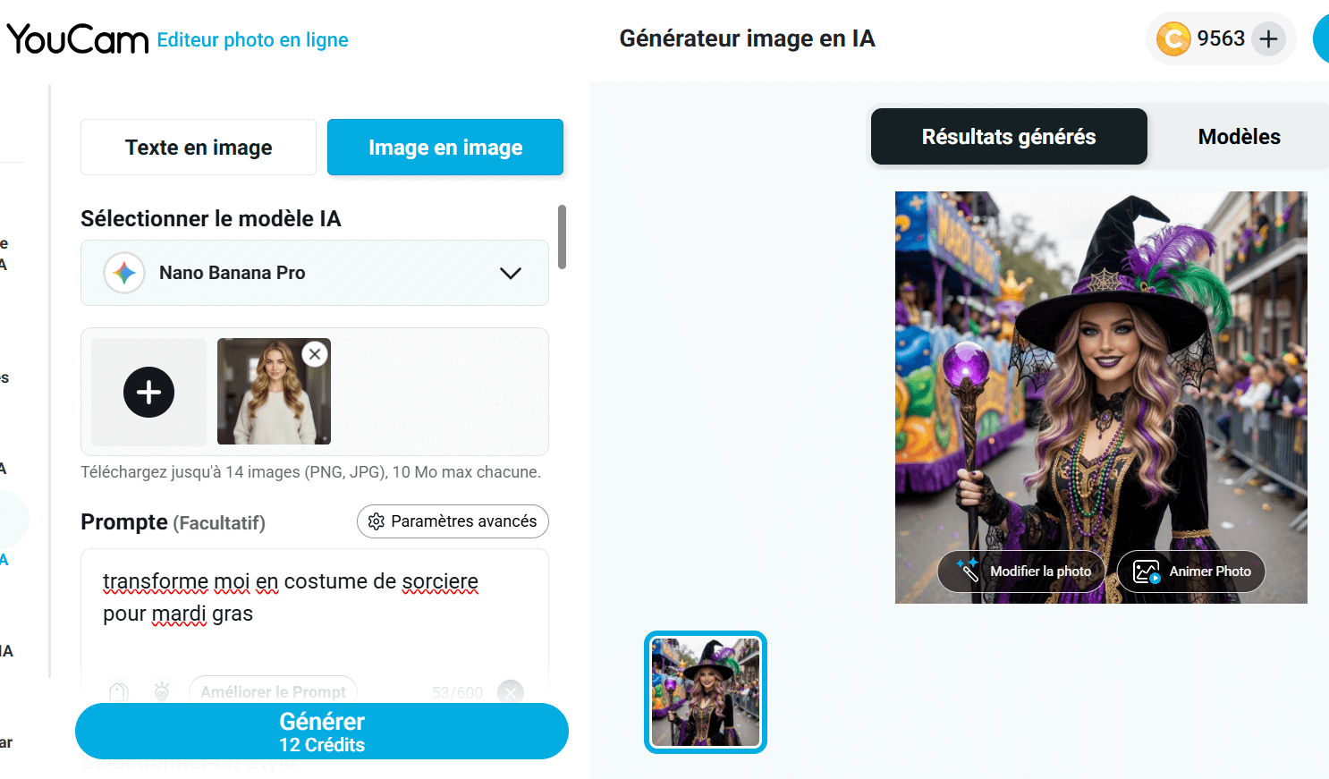 Générateur de costume de mardi gras et carnaval