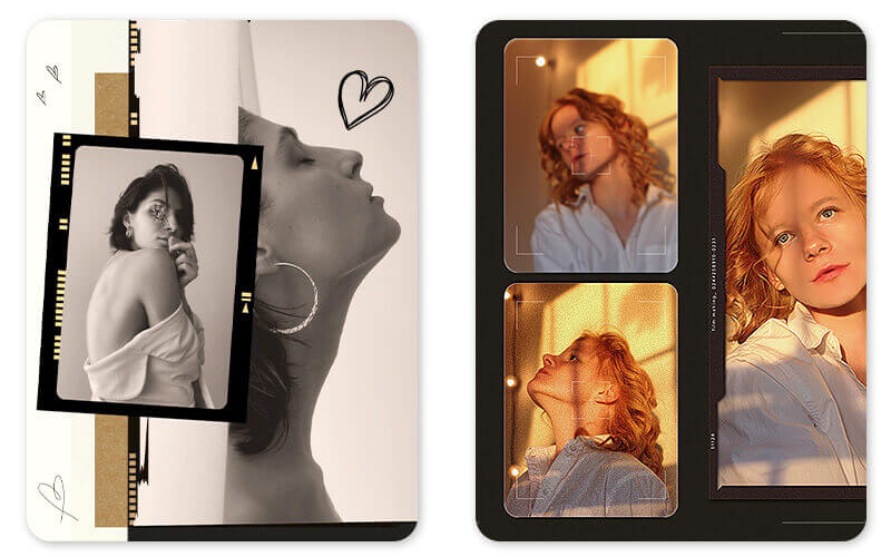 Get free retro collages from the best collage app, YouCam Perfect