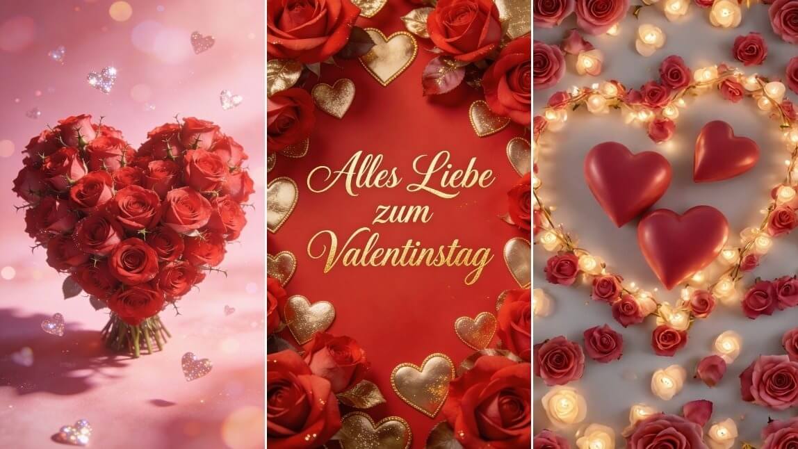 Valentinstag-Bilder und Valentinstag-Sprüche für WhatsApp selbst gestalten