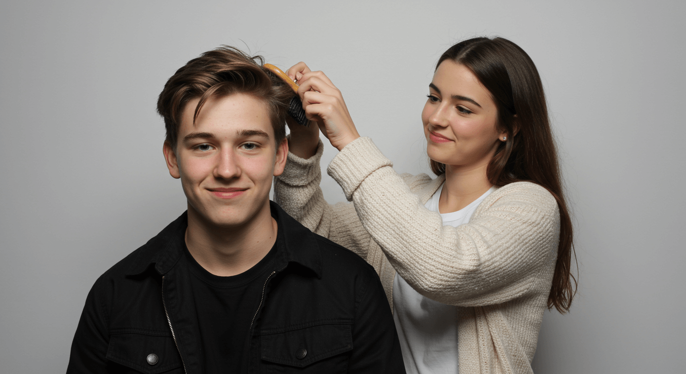 Fixing Hair or Adjusting Clothes