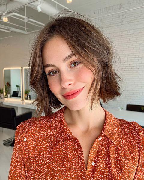 The Chin-Length Textured Bob