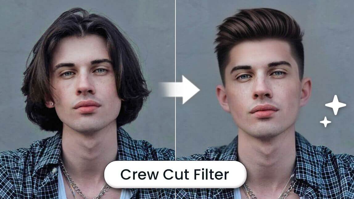 Steht mir ein Crew Cut? Finde es mit dem Frisuren-Filter heraus!