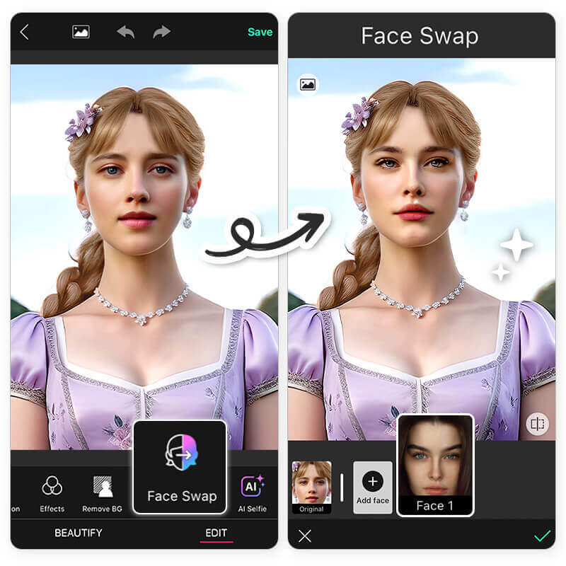 Face Swap: Scambia il Tuo Volto con i Personaggi di Bridgerton