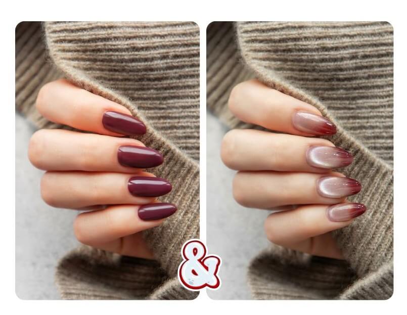 紅色美甲款式套用