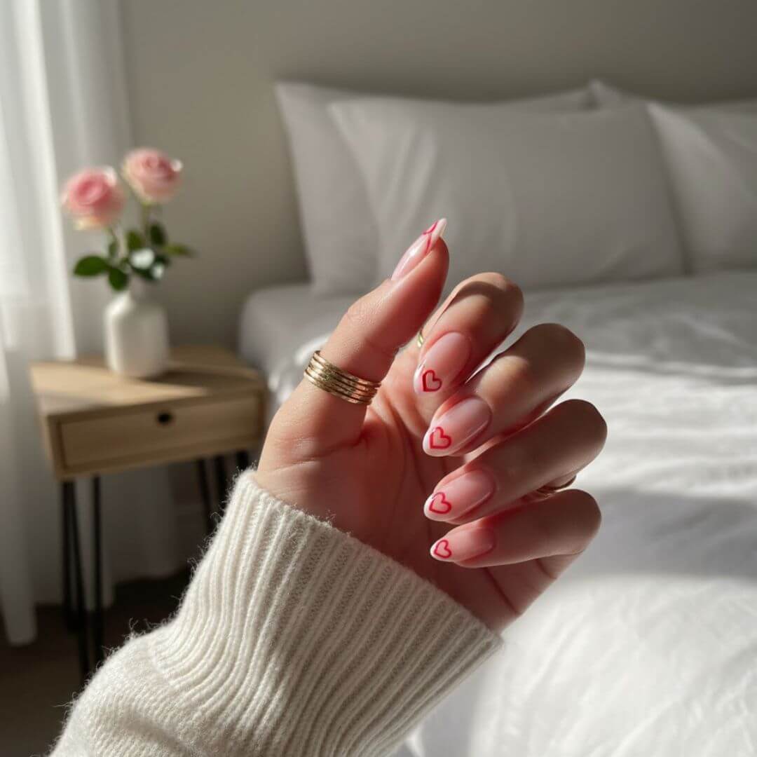Heart French Tips