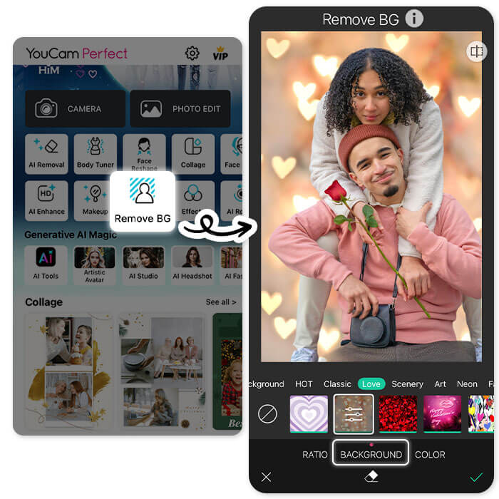 Read on to learn how to add Valentines backgrounds to your couple pictures. 