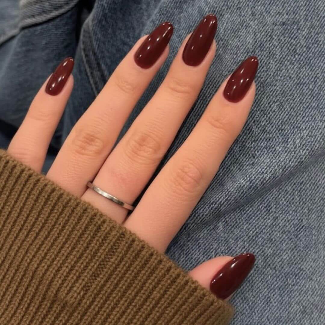 Wine Red Nails
