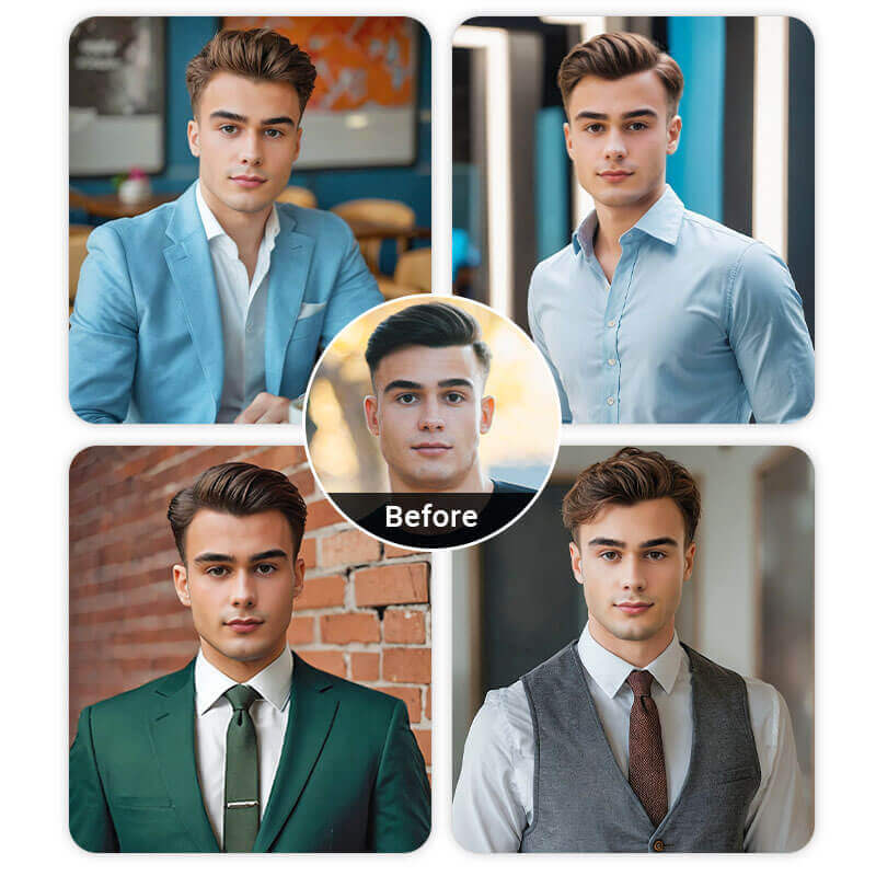 Edit foto dengan jas Cara memasang wajahku dalam jas dengan headshot filter