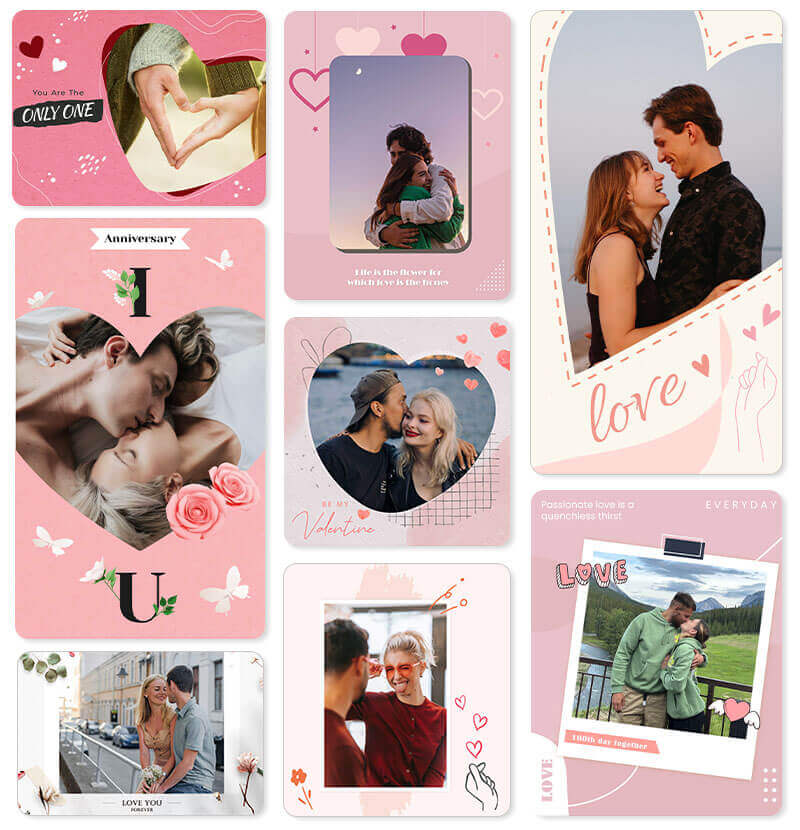 Сохраните и поделитесь фото с рамкой ко Дню святого Валентина