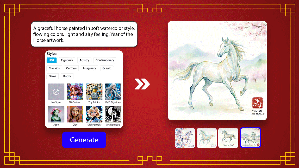 Tutorial: Create unique 2026 Year of the Horse cards with YouCam AI
