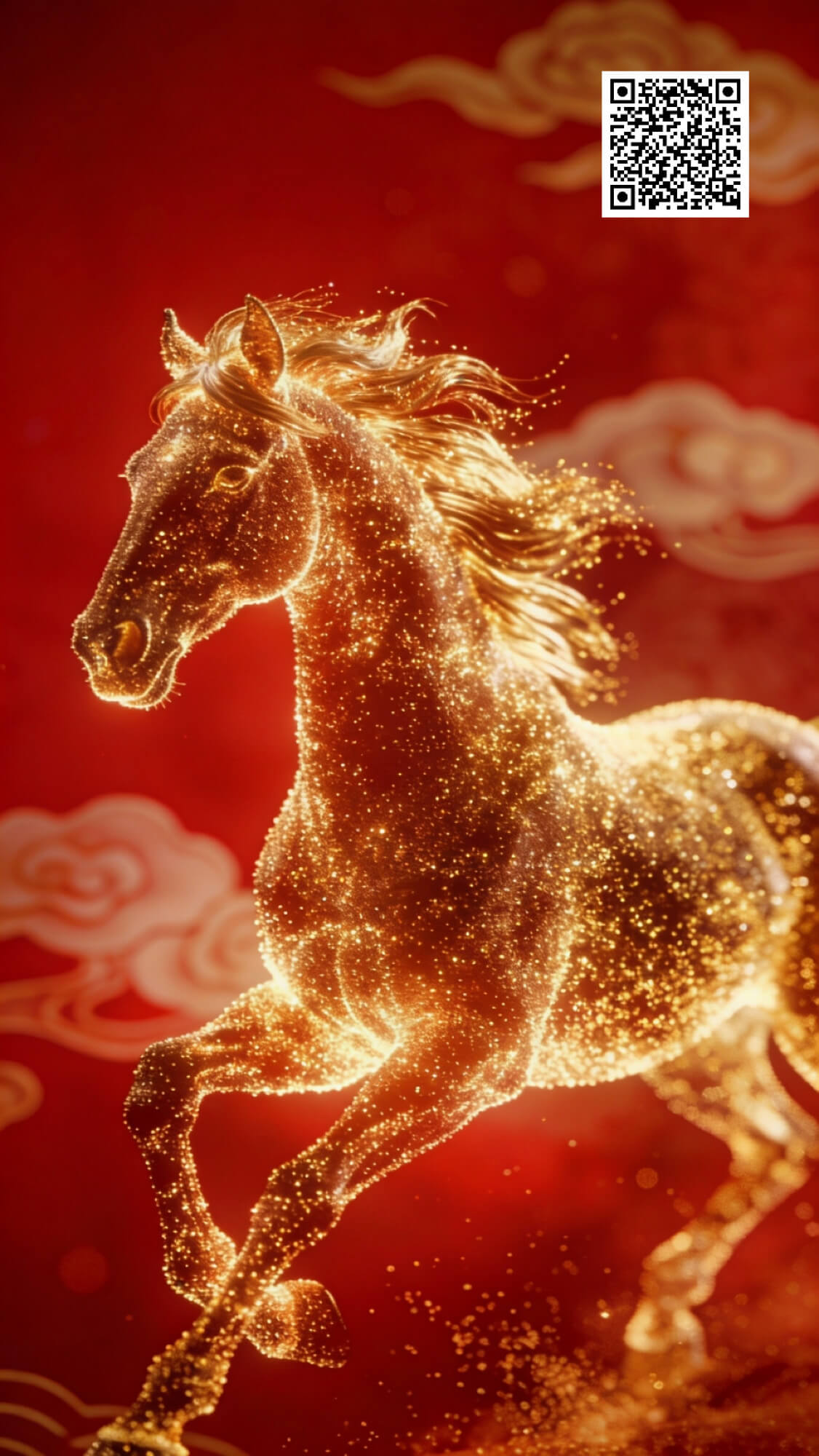 過年桌布範本三：帝王奔馬