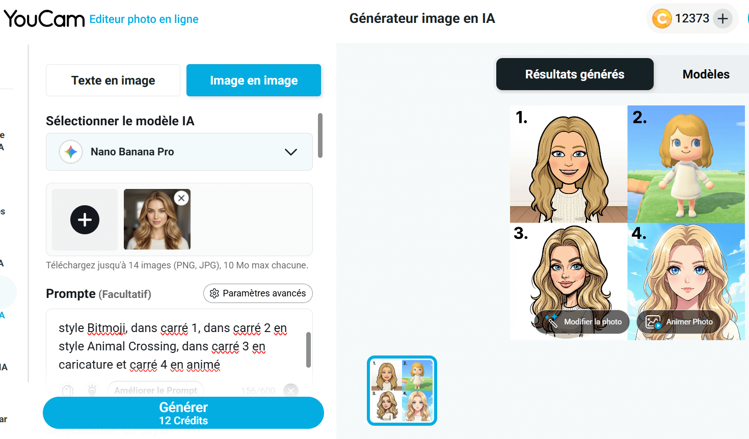 Créer un avatar personnalisé avec photo
