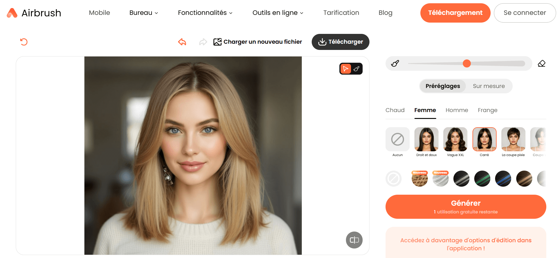 AirBrush : simulateur coiffure en ligne sans téléchargement