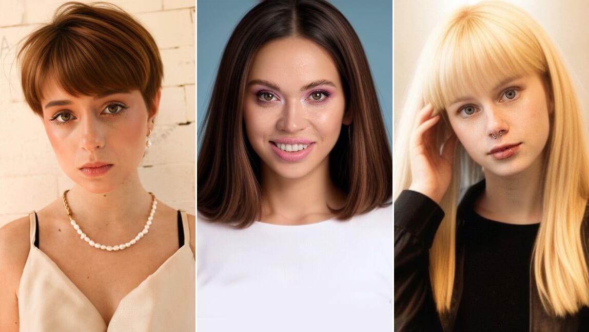 25 cortes de cabelo feminino e franjas para rosto oval