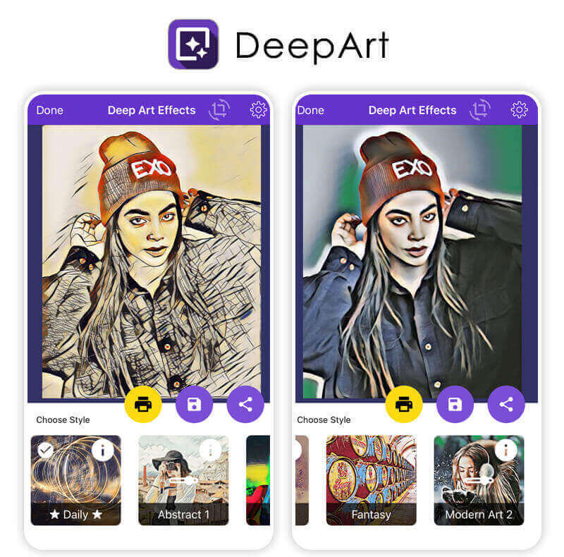 Essayer des filtre photo avec Deep Art : filtre peinture, filtre dessin Application filtre photo gratuit