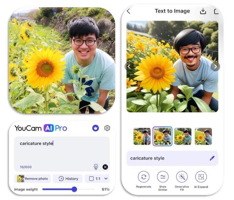 I tried turning my photo into a caricature