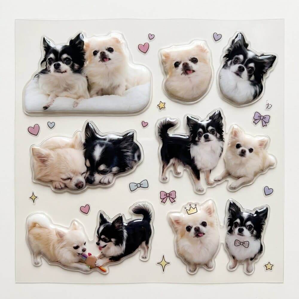 完成したぷくぷくステッカー