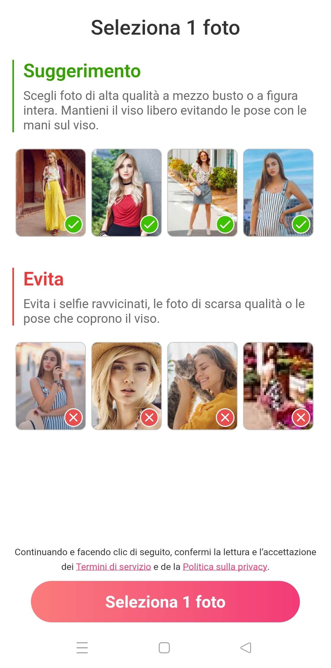 Carica una Foto per Provare Costumi di Carnevale