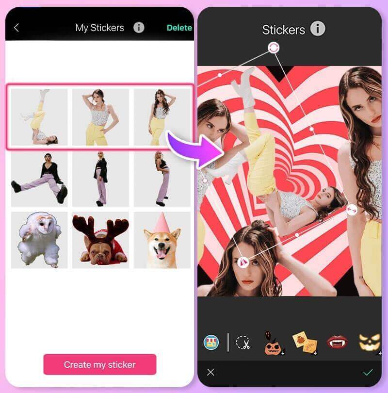 Erstelle deine eigenen Sticker mit dieser Sticker-App.