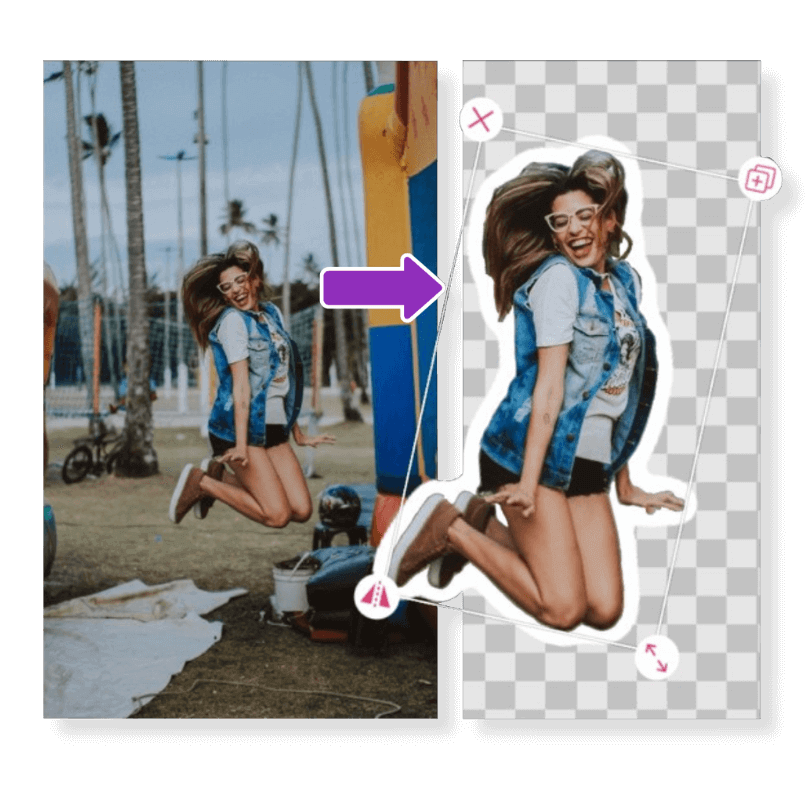 Erstelle Sticker von deinen Fotos mit YouCam Perfect.