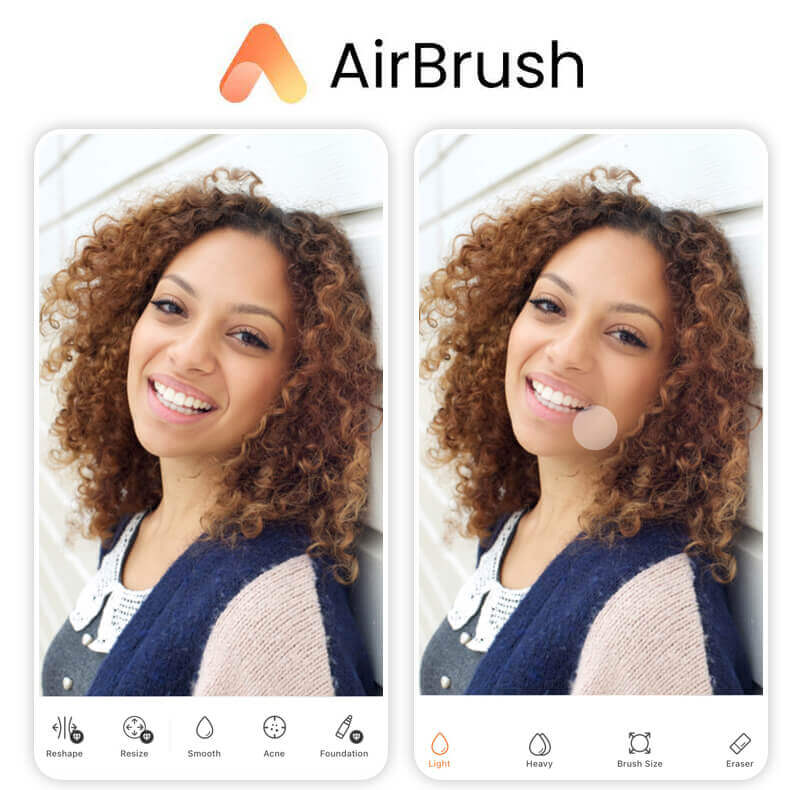 Usando AirBrush para tirar rugas manualmente