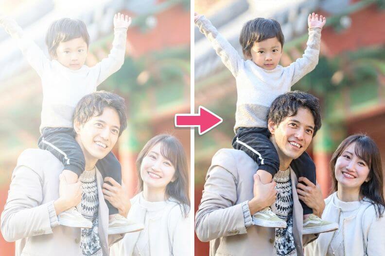 ケース３：家族との旅行写真