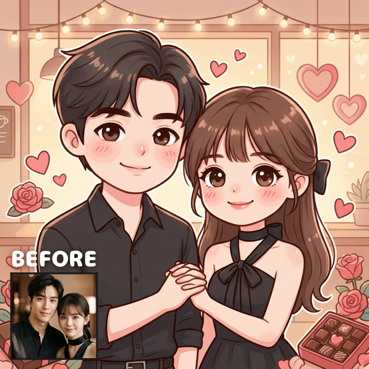 情侶合照_情侶寫真_AI合照_情侶頭貼製作