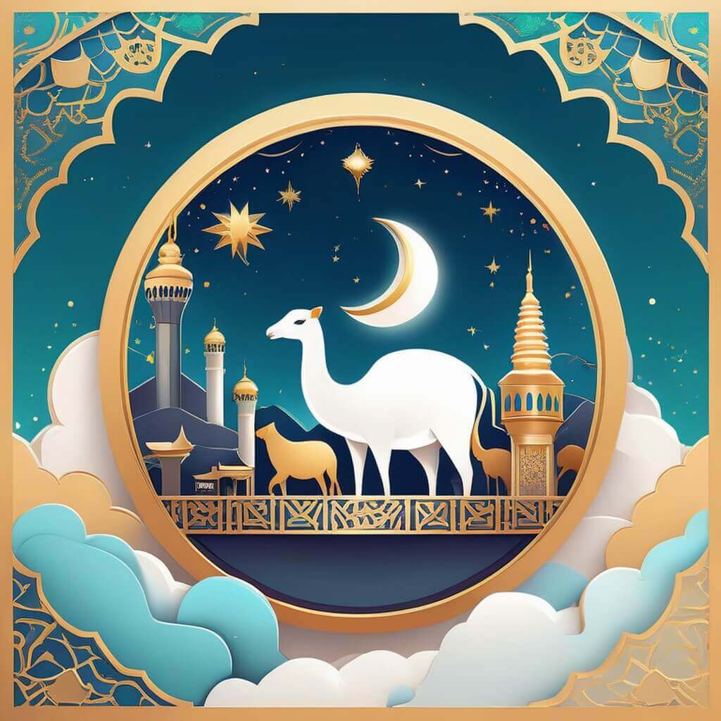 Yapay Zekâ Eid Mubarak Posterleri