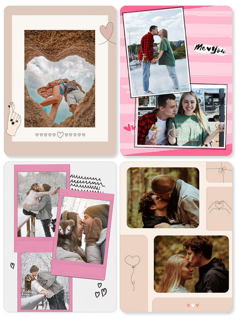 Couple Moments Picture Collage in the Valentine's Day App