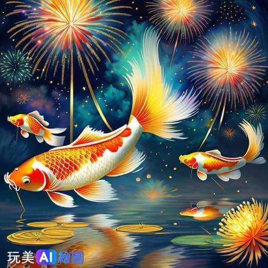 除夕早安圖範本二十三|富貴有魚問候圖 除夕早安圖範本二十三|富貴有魚問候圖