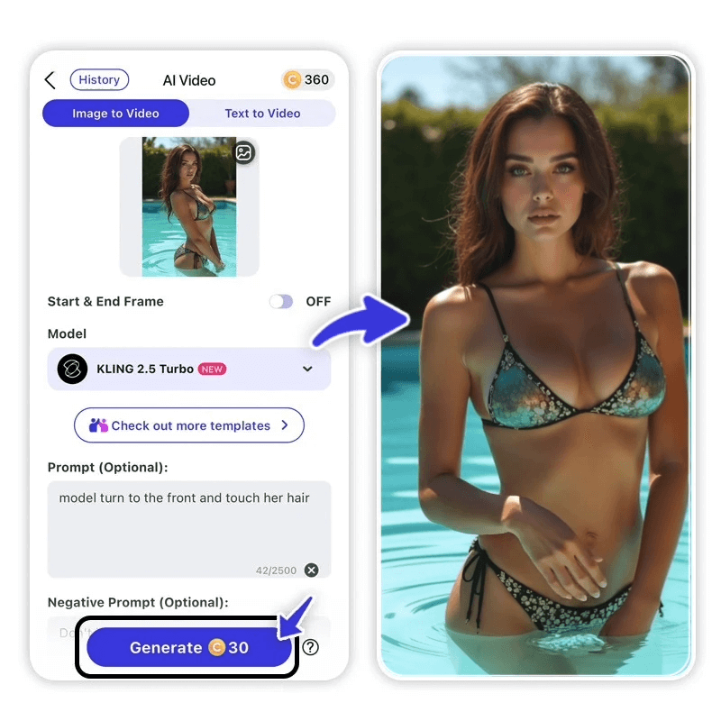 Animação de personagem IA