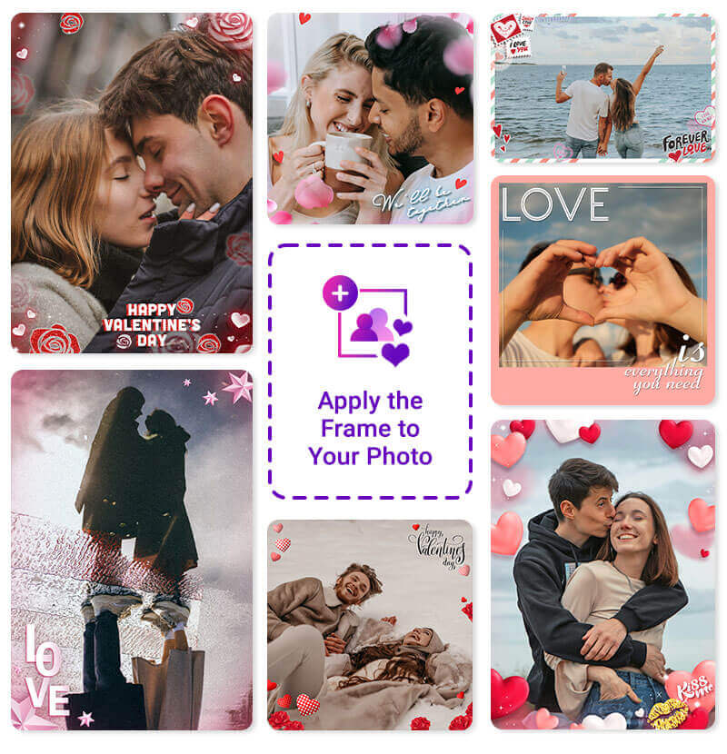 Make Sweet Valentine’s Photo Frames in the Best Couple Photo Editing App
