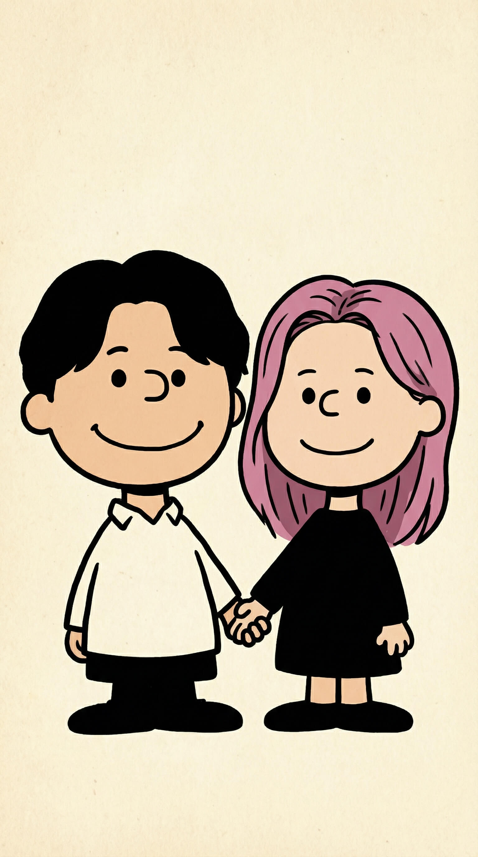 情侶桌布推薦三：簡約美式 Snoopy 風