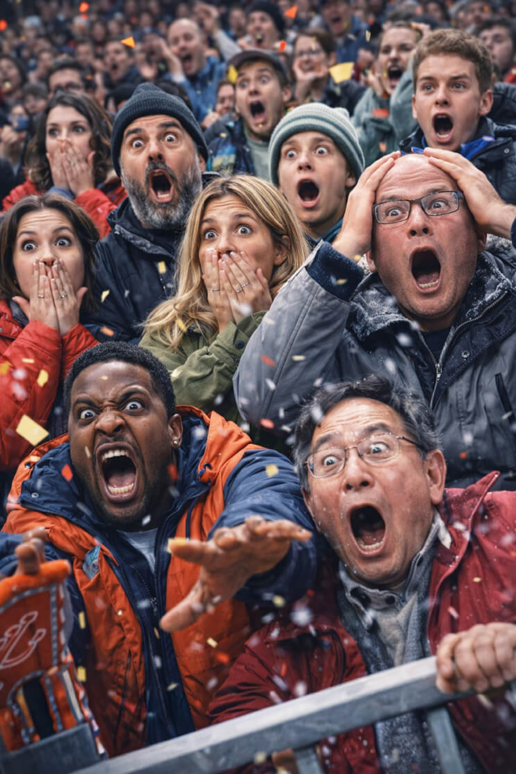 Spectator moments are perfect for relatable humor. Create Olympic memes using viral audience reactions.