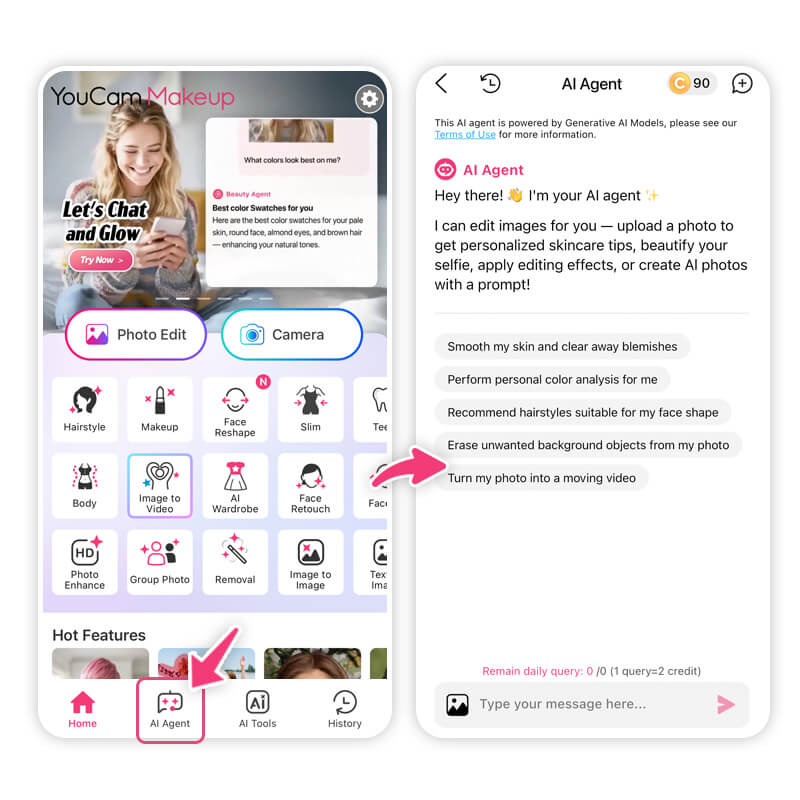 AI Agent is your interactive tarot companion. Interpret true love tarot horoscope using AI.