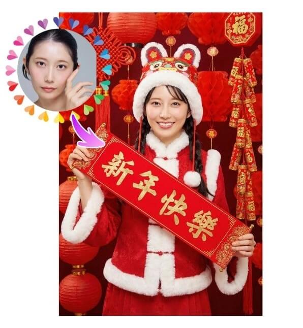 除夕早安圖範本十九|毛呢感貴氣寫真 除夕早安圖範本十九|毛呢感貴氣寫真