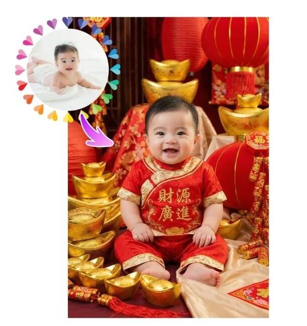 除夕早安圖範本二十一|財源滾滾來 除夕早安圖範本二十一|財源滾滾來