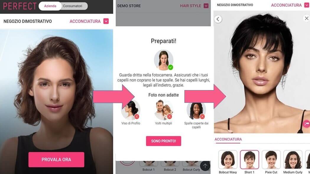 Prova Taglio Capelli AI: Perfect Corp.