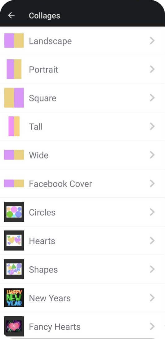 PiZap App Interface : application collage photo gratuit pour montage photo