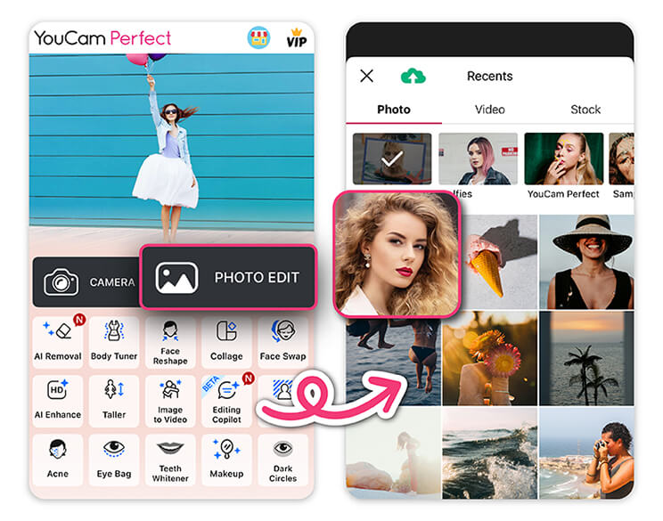 인스타그램 프로필 사진 리사이저로 YouCam Perfect를 사용해 보세요.