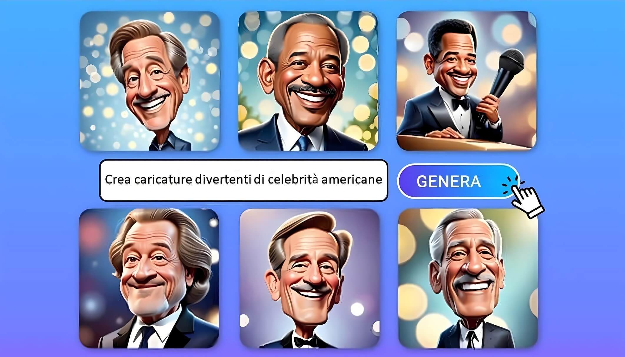 Crea Caricature Online Gratis delle Tue Celebrità Preferite