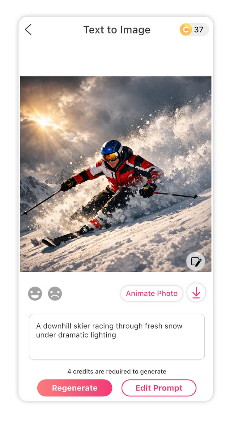 Customize the overall look and feel of your Olympic image. Choose between different AI models and visual styles for your Olympic image.