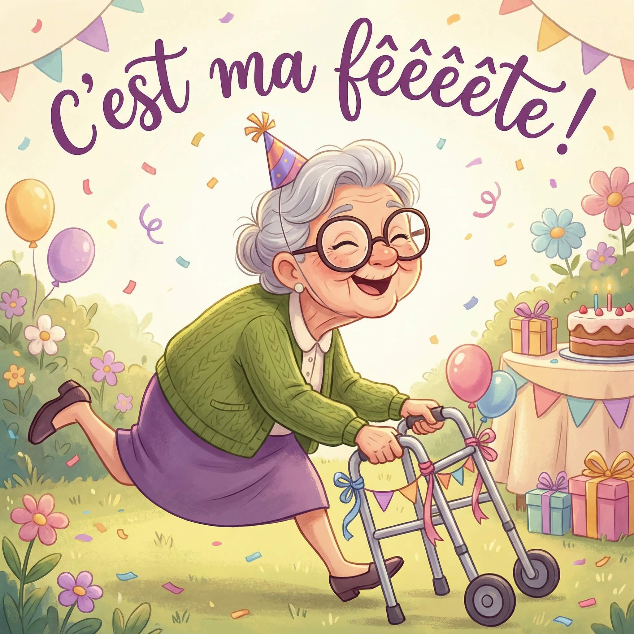 Créer carte bonne fête grand mère