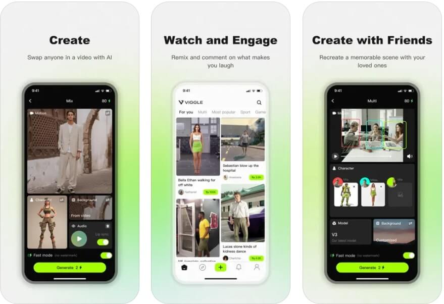 Viggle AIの操作画面