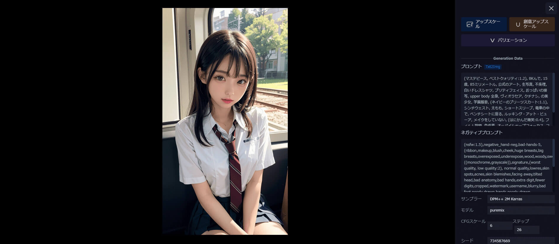 SeaArtのAIグラビア